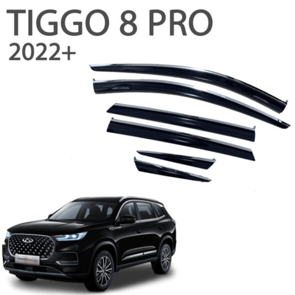 מגני רוח הדבקה Falcon לצ'רי טיגו 8 פרו 2022 עד 2024 עם פס ניקל (6 חלקים)