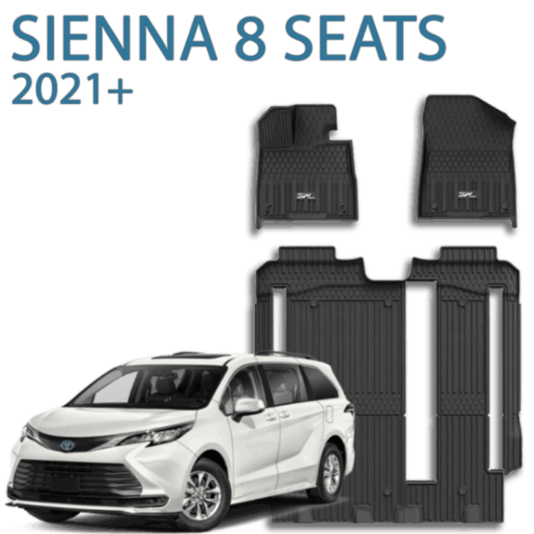 שטיחי 3W לטויוטה סיינה 8 מקומות 2021+