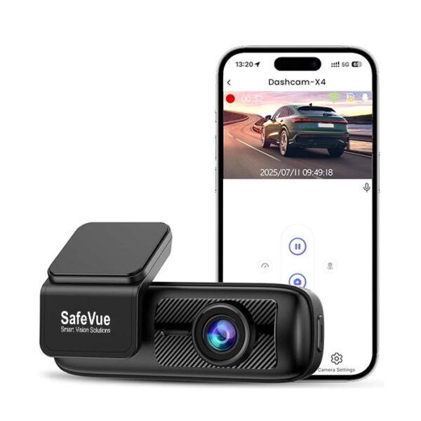 מצלמת דרך לרכב 2K קדמית ואחורית עם WiFi, GPS ואפליקציה – דגם M1