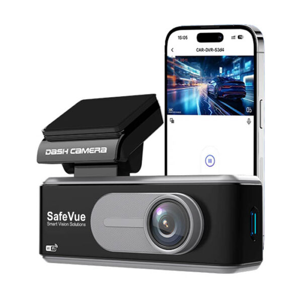 מצלמת דרך לרכב 4K קדמית ואחורית עם WiFi ,GPS ואפליקציה – דגם F1